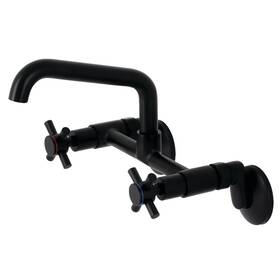 Ks423mb Kingston Brass Ks423 Concord 1.8 Gpm Wall Mounted Bridge Kitchen - Black