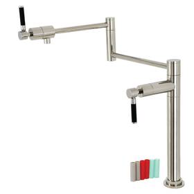 Ks470.dkl Kingston Brass Ks4706dkl Kaiser 3 Gpm 1 Hole Pot Filler - Nickel