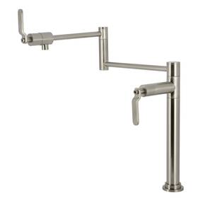 Ks4708kl Kingston Brass Whitaker Deck Mount Pot Filler Faucet Brushed Nickel