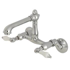 Ks722.pl Kingston Brass Ks7221pl English Country 1.8 Gpm Widespread Bridge - Chrome