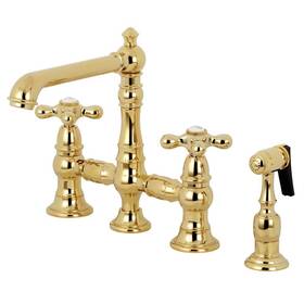 Ks7272axbs Kingston Brass English Country Bridge Kitchen Faucet 8.31 X 8 6.88