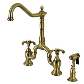 Ks775.txbs Kingston Brass Ks7753txbs French Country 1.8 Gpm Bridge Kitchen -