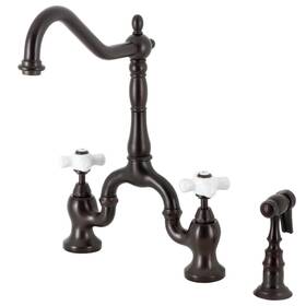 Ks775.pxbs Kingston Brass Ks7755pxbs English Country 1.8 Gpm Bridge Kitchen - Bronze