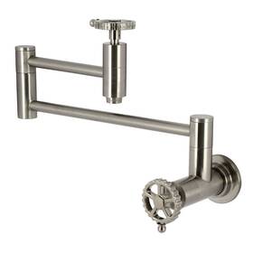 Ks810.cg Kingston Brass Ks8108cg Fuller 3.8 Gpm Wall Mounted 1 Hole Pot - Nickel