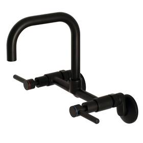 Ks813mb Kingston Brass Ks813 Concord 1.8 Gpm Widespread Bridge Kitchen - Black