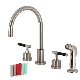 Ks872.ckl Kingston Brass Kaiser 1.8 Gpm Widespread Kitchen Faucet Nickel