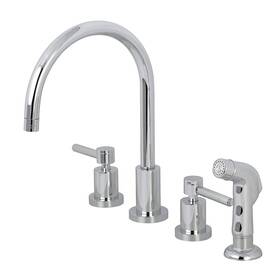 Ks8721dl Kingston Brass Concord Widespread Kitchen Faucet 8 Inch Polished Chrome