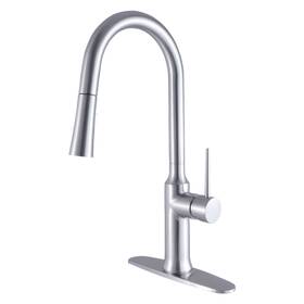 Ls272.nyl Kingston Brass Ls2728nyl New York 1.8 Gpm 1 Hole Pull Down - Nickel