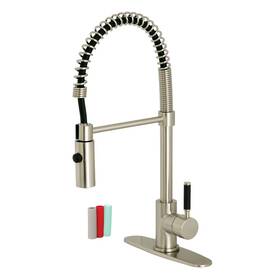 Ls877.dkl Kingston Brass Ls8778dkl Kaiser 1.8 Gpm 1 Hole Pre-rinse Pull - Nickel