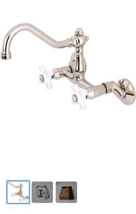 Pks3226px Kingston Brass Vintage 6 Inch Adjustable Center Kitchen Faucet - Polished Nickel