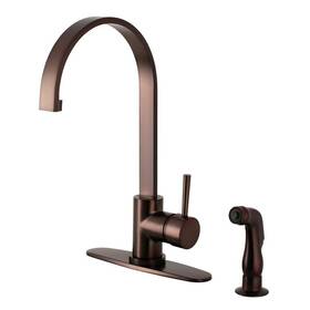 Yls8715dlsp Kingston Brass Concord Single-handle Standard Kitchen Faucet With Side Sprayer