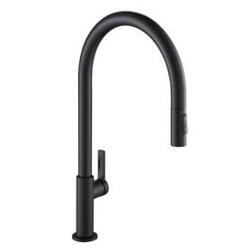 Kpf-2821mb Kitchen Faucet 20.28 In. Single-handle Pull-down Sprayer Ceramic In Matte Black