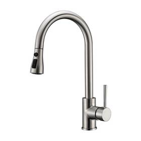 Gd-ls308a-d Kmeino Kitchen Faucet With Pull Down Sprayer Brushed Nickel High Arc Single Handle