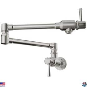 B07qls9smt Kobalt Stainless Steel Wall Mount Pot Filler Faucet 5.5 Gpm Heavy Duty 2 Handles