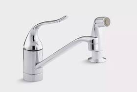 15176-f-cp Kohler 087206697821 Coralais Two-hole Kitchen Sink Spout Faucet Single Control