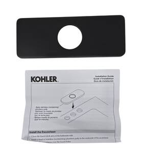 1005853799 Kohler Parallel 0.833 X 6.375 Inch L 2.375 W Brass Escutcheon Matte Black Ob