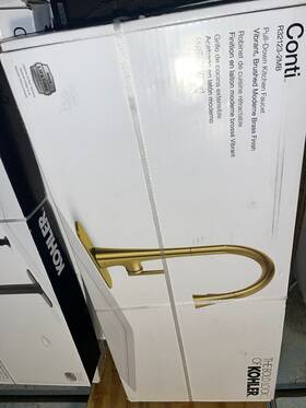 1009-271-013 Kohler Conti 1-handle Pull Down Sprayer Kitchen Faucet Brushed Moderne Brass