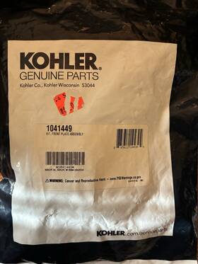 1041449 Kohler #1041449 Kit Front Plate Assembly Nip