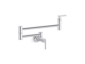 35745-cp Kohler 195711059604 Contemporary Style Wall-mount Pot Filler Faucet