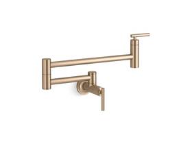 K-35745-bv Kohler 195711059659 Contemporary Style Wall-mount Pot Filler Kitchen Sink Faucets