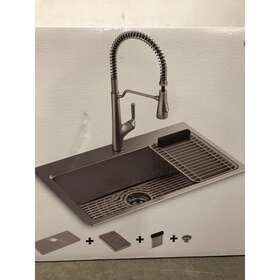 Kohler 195711063175 Pro-function Kitchen Sink Kit - With Vibrant Stainless Steel Faucet