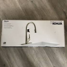 R43210-vs Kohler 195711098733 Bevin Pull Down Kitchen Faucet Vibrant Stainless Used