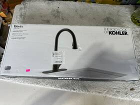Kohler 195711098757 Open-box Bevin Pull-down Kitchen Faucet Black Finish