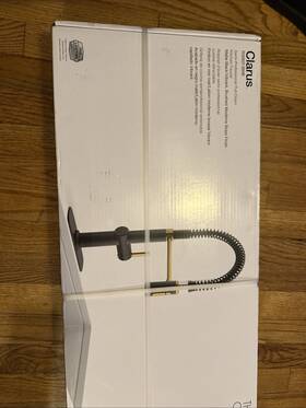 Kohler 195711133113 Clarus Semi-pro Pull Down Kitchen Faucet Matte Black And Moderne Brass