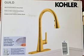 Kohler 195711173263 Guild Pull-down Kitchen Sink Faucet With Three-function Sprayhead Gold