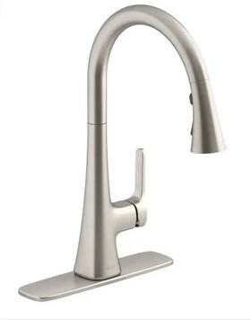R33912-us Kohler 195711173294 Guild Pull-down Kitchen Sink Faucet W Three-function Sprayhead