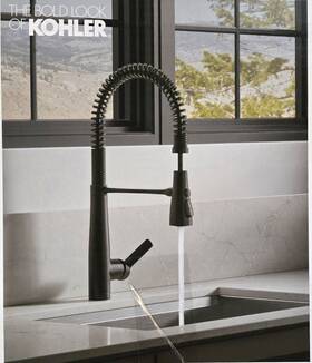 Kohler 195711173317 Vind Semi Professional Pull Down Kitchen Faucet Matte Black Finish New