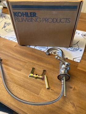 206-gar Kohler Aquifer Wellspring High Arch Spout Single Lever Handle Brushed Nickel