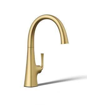 22065-2mb Kohler Graze Single Handle Bar Prep Sink Swing Spout Faucet Brushed Brass