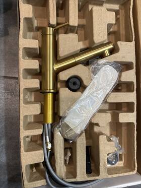 22976-2mb Kohler Crue Pullout Kitchen Sink Faucet-vibrant Brushed Moderne Brass