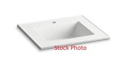 K-2777-1-g81 Kohler 2777-1-g81 25 Inch Rectangular Vanity-top Bathroom Sink White Impressions