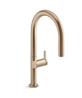 28268-bv Kohler Components Arc Spout Pulldown Kitchen Faucet Vibrant Brushed Bronze