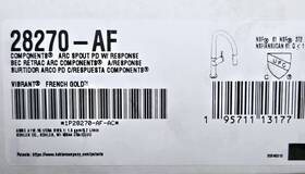 28270-af Kohler Components 1.5 Gpm Touchless Kitchen Faucet -vibrant French Gold