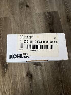 K-301-k-na Kohler 301kna Devonshire High-flow Valve 3/4 Inch New Plumbing- High Quality
