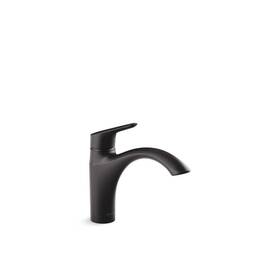 30470-bl Kohler Rival Single-handle Standard Kitchen Sink Faucet In Matte Black