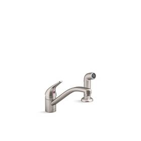 30614-vs Kohler Jolt Single Handle Standard Kitchen Faucet With Pull Out Spray Wand In Vibrant