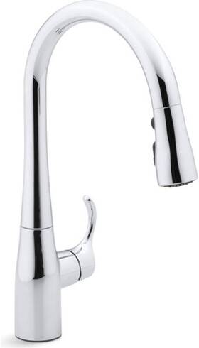 546518 Kohler 3 Spray Faucet Kitchen Sink With Pull Down Sprayer Polished Chrome
