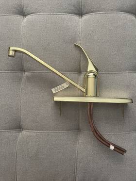 71612 Kohler Vintage Kitchen Faucet Shiny Gold Brass Single Handle As-found Parts Only