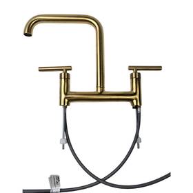 7547-4-2mb Kohler Purist Bridge Kitchen Faucet 1.5 Gpm - Brushed Moderne Brass