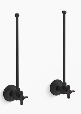 7605-p-bl Kohler Cross Handle Angle Supplies For Sink Faucet In Matte Black