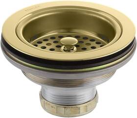 8799-pb Kohler Duostrainer Sink Drain And Strainer Basket No Tailpiece Pol Brass