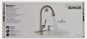 Kohler 885612565730 Malleco Touchless Pull Down Kitchen Faucet With Soap Dispenser Used