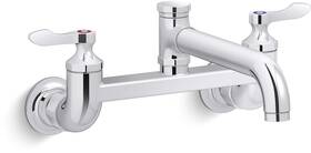 Kohler 885612701374 Triton Bowe Wall Mount Sink Faucet With 8 Inch Cast Spout And Lever Handles
