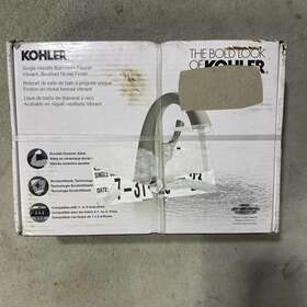 Kohler 885612797667 New And Sealed Transitional Single Handle Bathroom Faucet Brushed Nickel