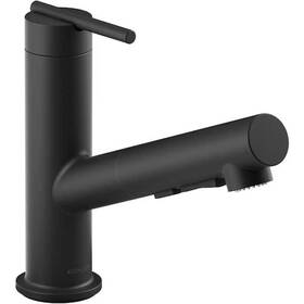 Kohler 885612861443 Crue Single-handle Pull-out Sprayer Kitchen Faucet In Matte Black