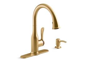 K-rec23863-sd-2mb Kohler 885612891822 Motif Kitchen Faucet With Pull Down Sprayer And Soap Dispen